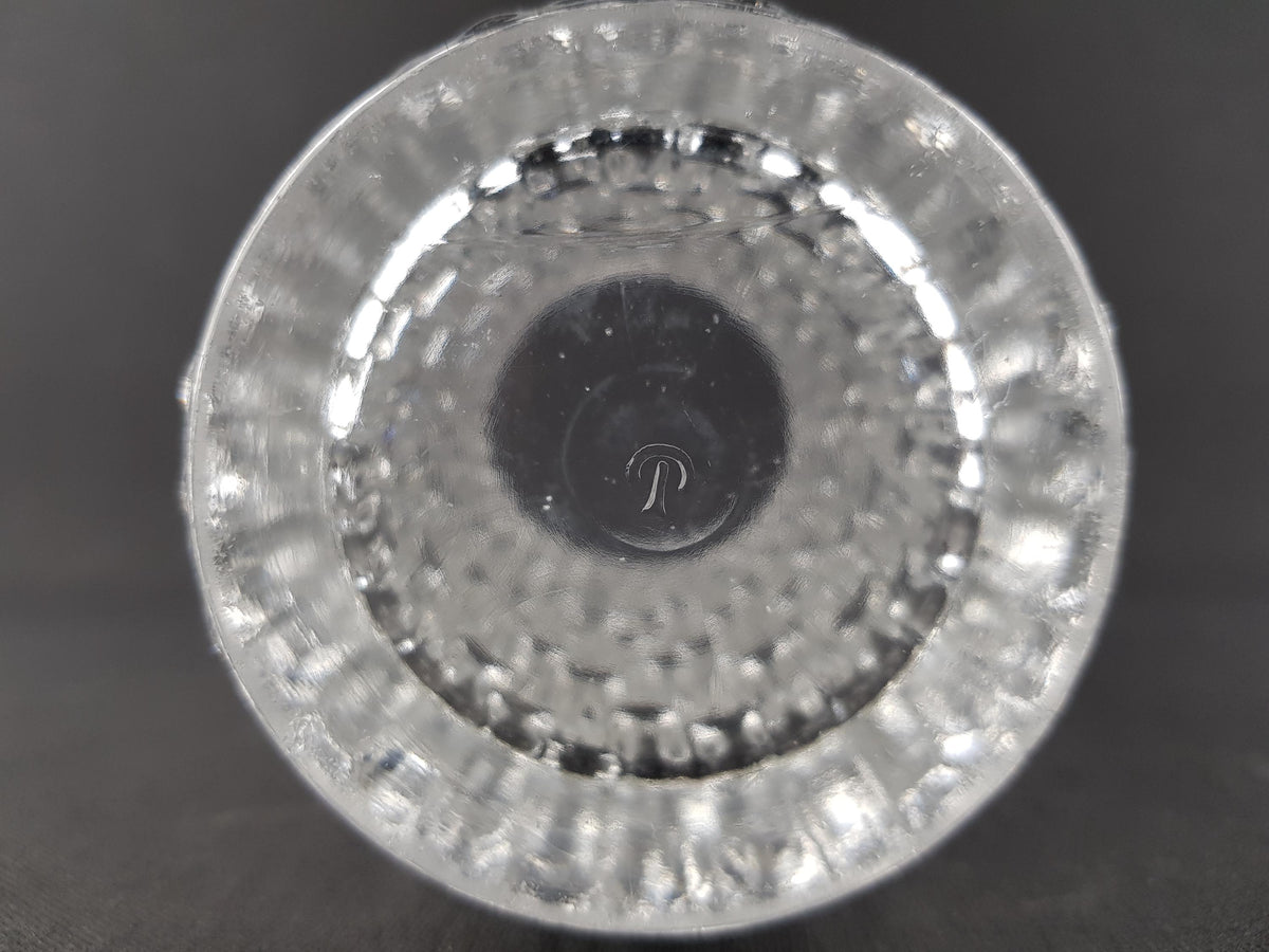 Vintage PEILL UND PUTZLER Crystal Clear Pipes Glass Vase West Germany 1960s 1970s
