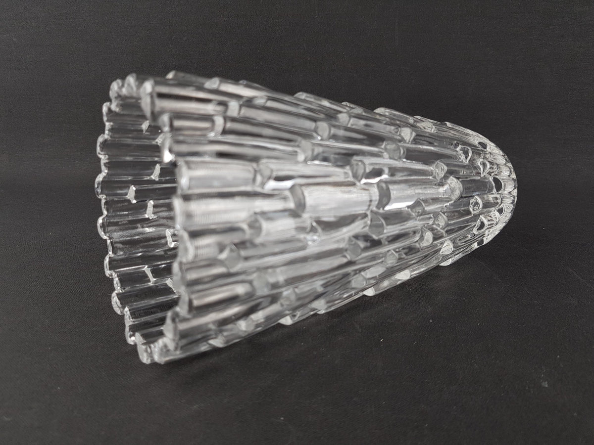 Vintage PEILL UND PUTZLER Crystal Clear Pipes Glass Vase West Germany 1960s 1970s