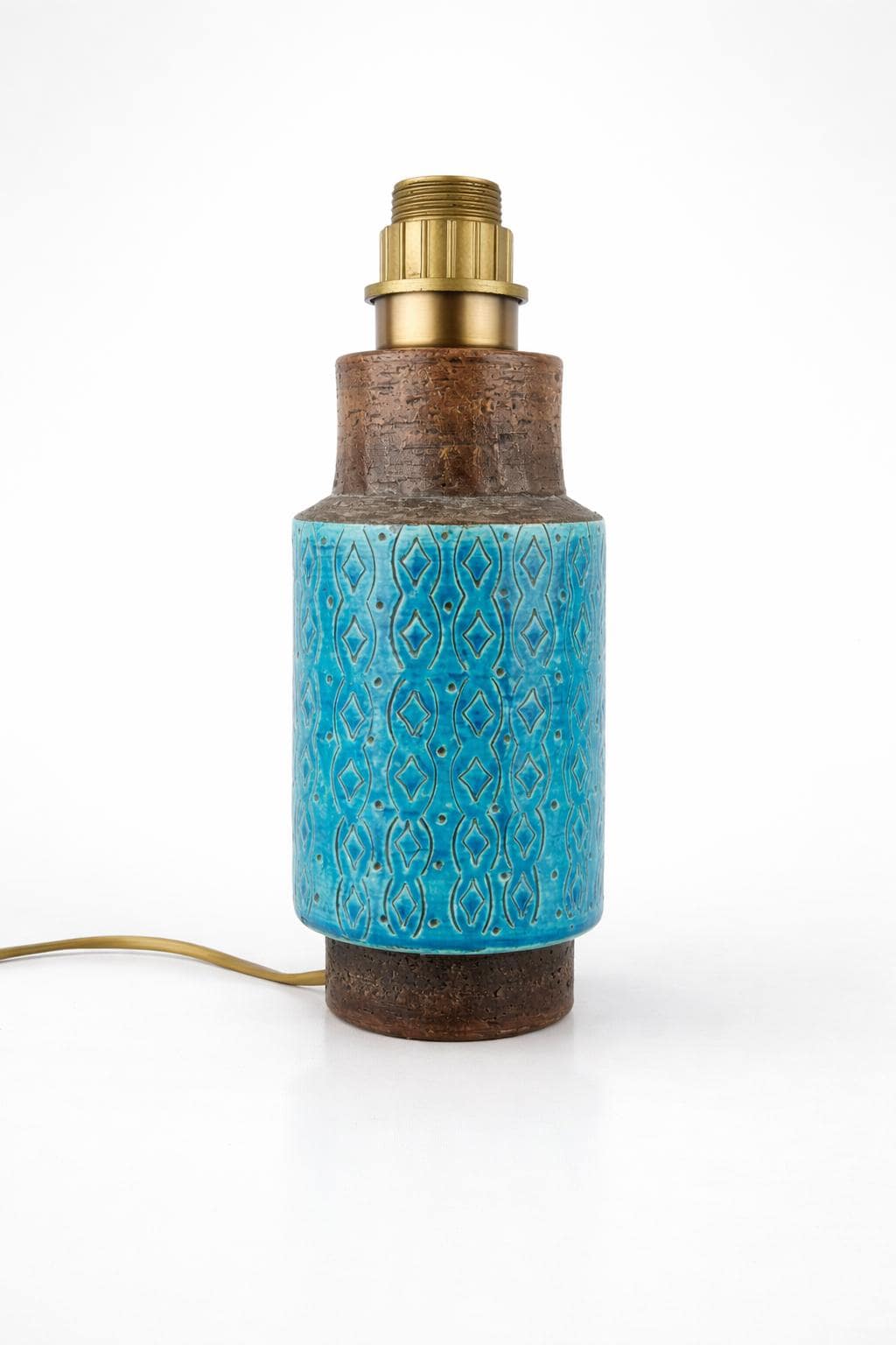 Vintage BITOSSI Table Lamp By Aldo Londi Italian Pottery 1960s 1970s