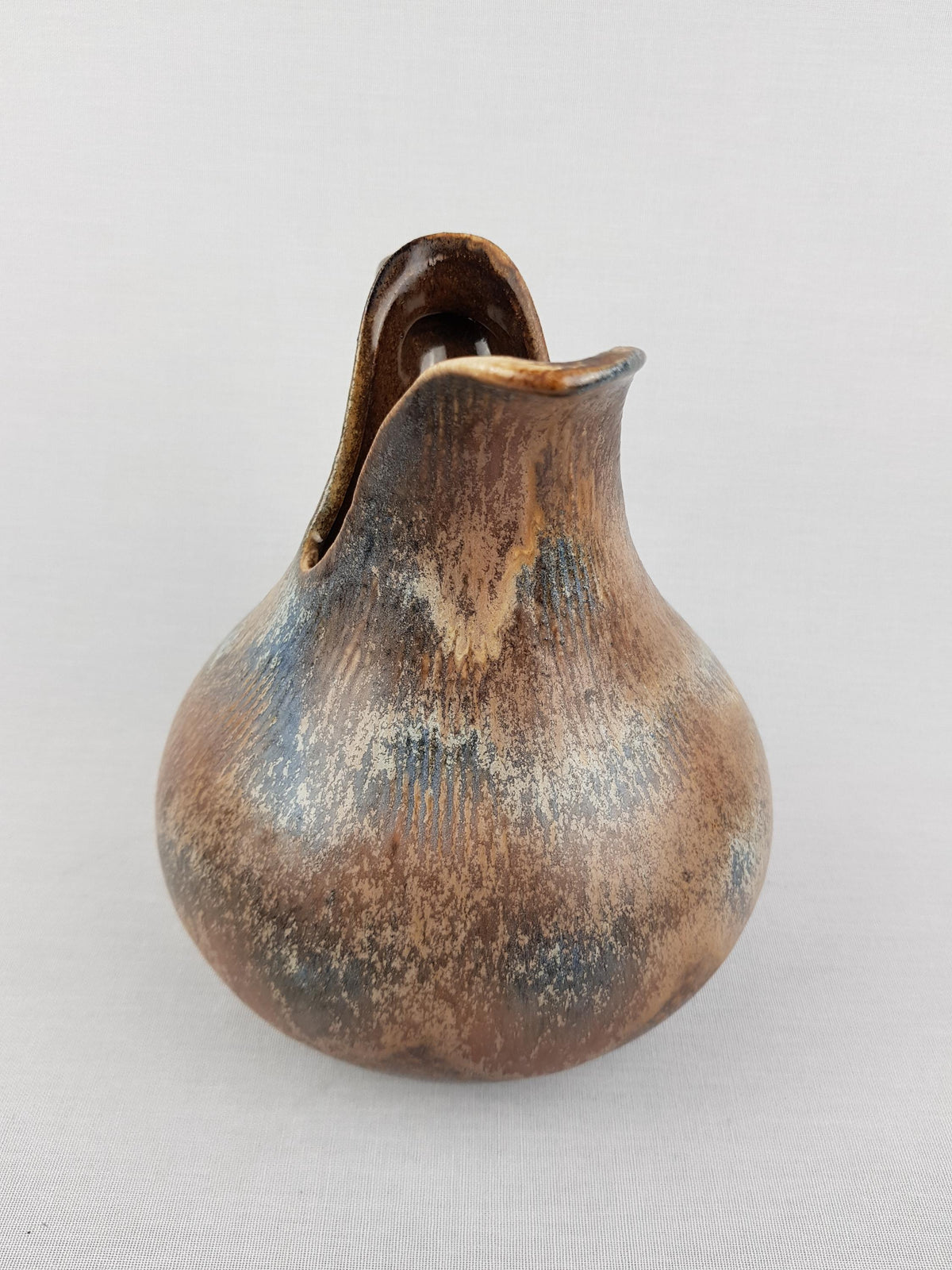 Vintage DUMLER UND BREIDEN Brown Pitcher Vase 056/20 West German Pottery 1960-70s