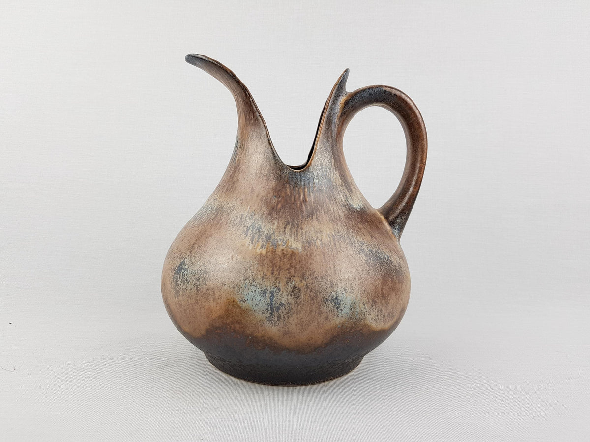 Vintage DUMLER UND BREIDEN Brown Pitcher Vase 056/20 West German Pottery 1960-70s