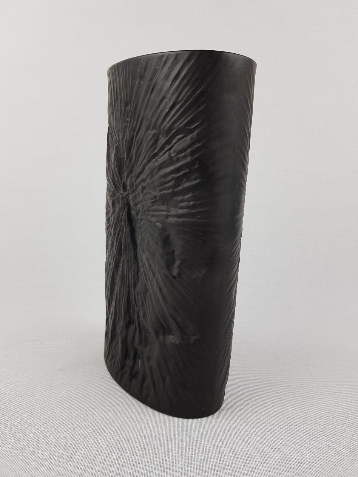 Rare Vintage ROSENTHAL Studio Linie Porcelaine Noire Relief Vase by Martin Freyer West Germany 1970s