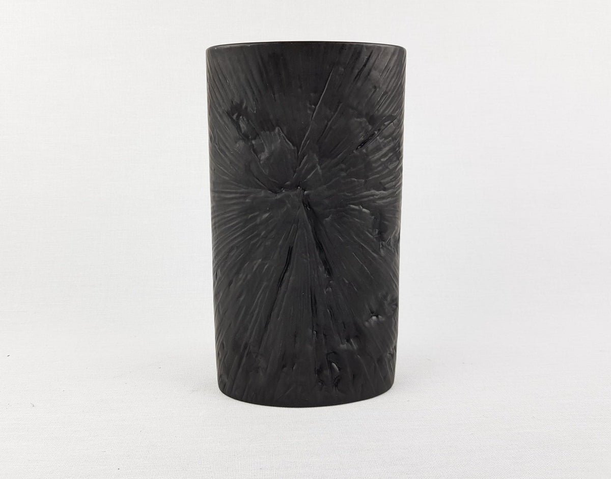 Rare Vintage ROSENTHAL Studio Linie Porcelaine Noire Relief Vase by Martin Freyer West Germany 1970s