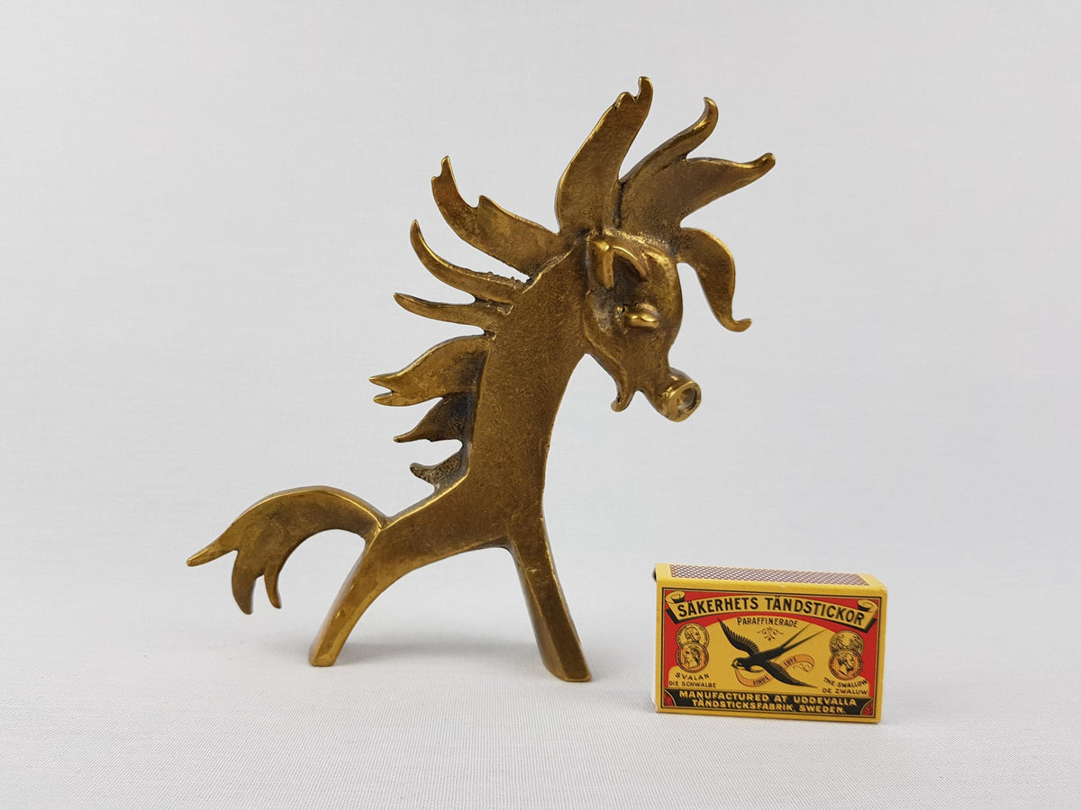 Vintage WALTER BOSSE Brass Horse for Hertha Baller Austrian Mid-century Design 1950s-60s