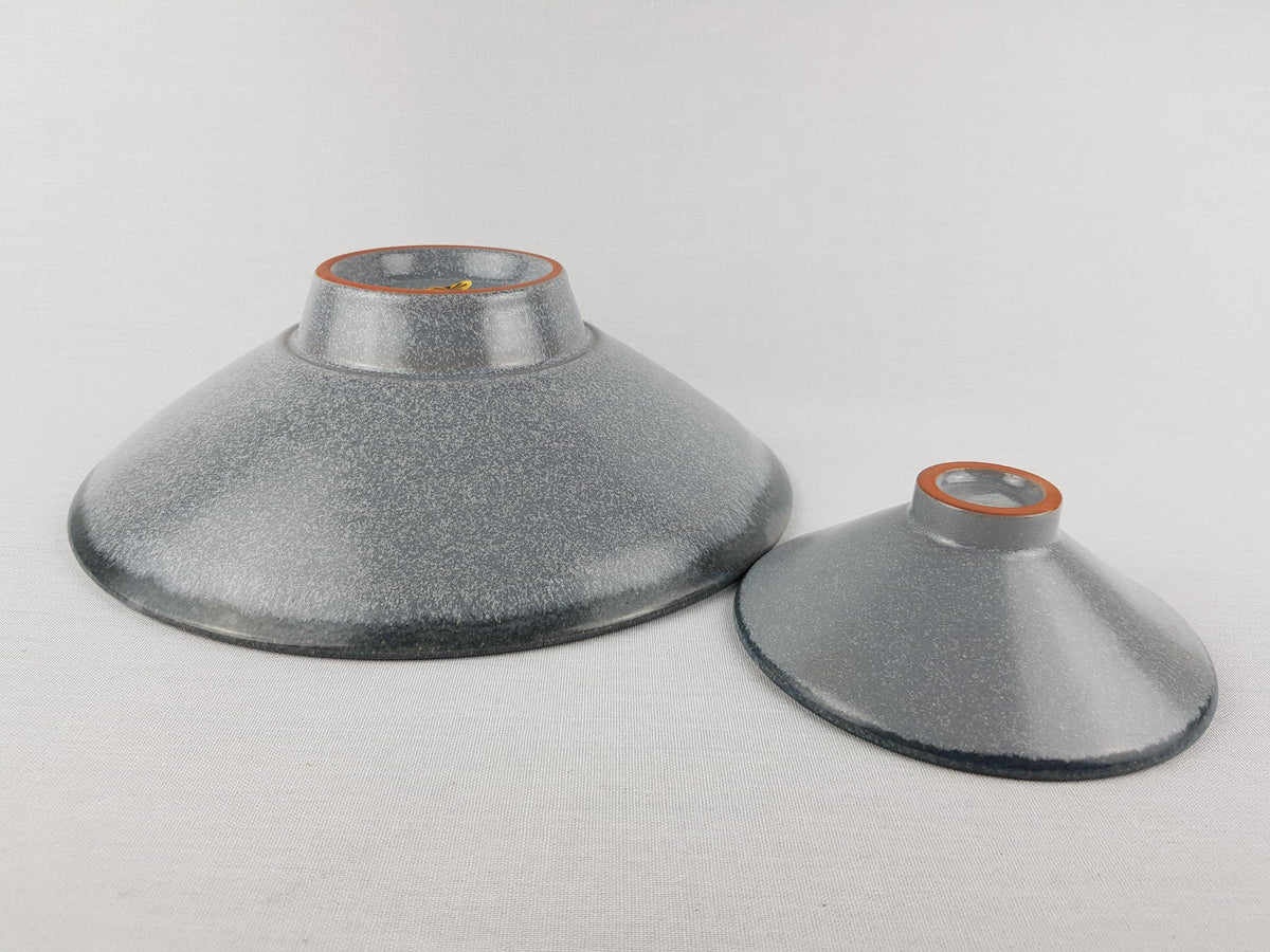 Vintage KMK (Keramik Manufaktur Kupfermühle) Set of 2 Blue and Grey bowls with Blue Orlando Decor by Gisela Biomart 1970s