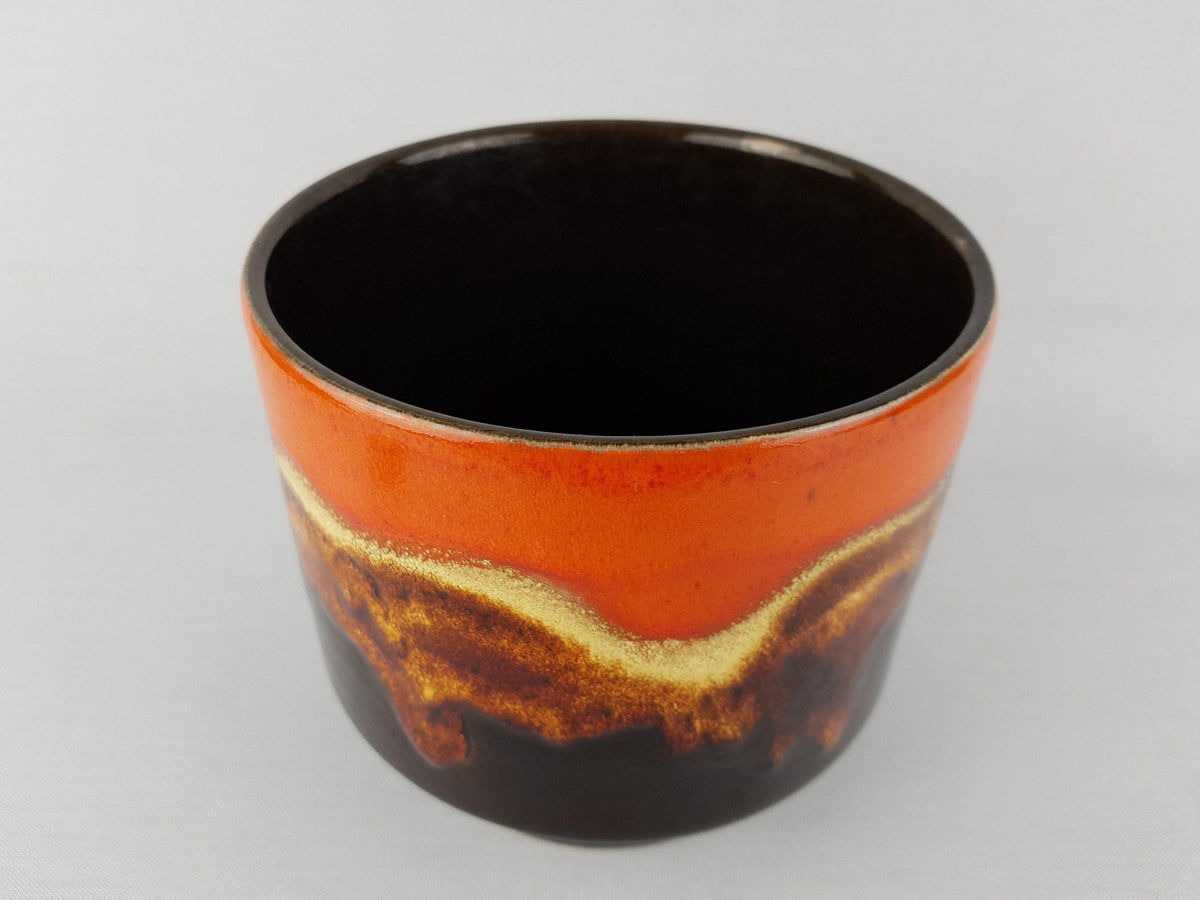 Vintage DUMLER AND BREIDEN Keramik Brown and Orange Fat Lava Flower Pot Planter 715 16 West German Pottery 1960s 1970s