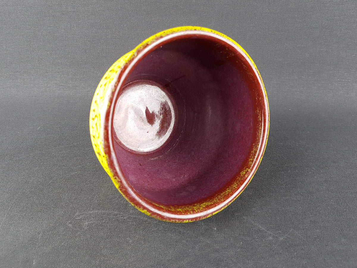 Vintage JASBA KERAMIK Gotland Series Yellow Planter N065/2212 West German Pottery 1970s