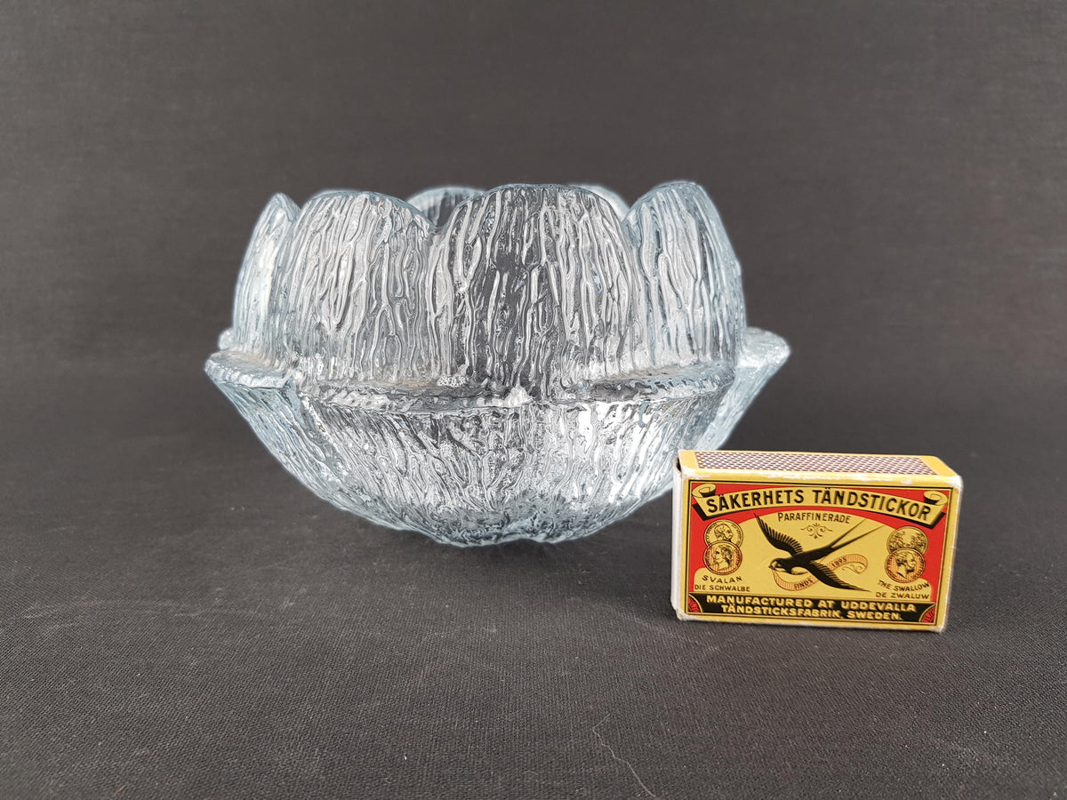 Vintage HOLMEGAARD Glass Bowl Candle Holder Akande by Sidse Werner 1970s