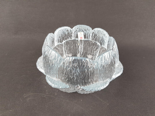 Vintage HOLMEGAARD Glass Bowl Candle Holder Akande by Sidse Werner 1970s