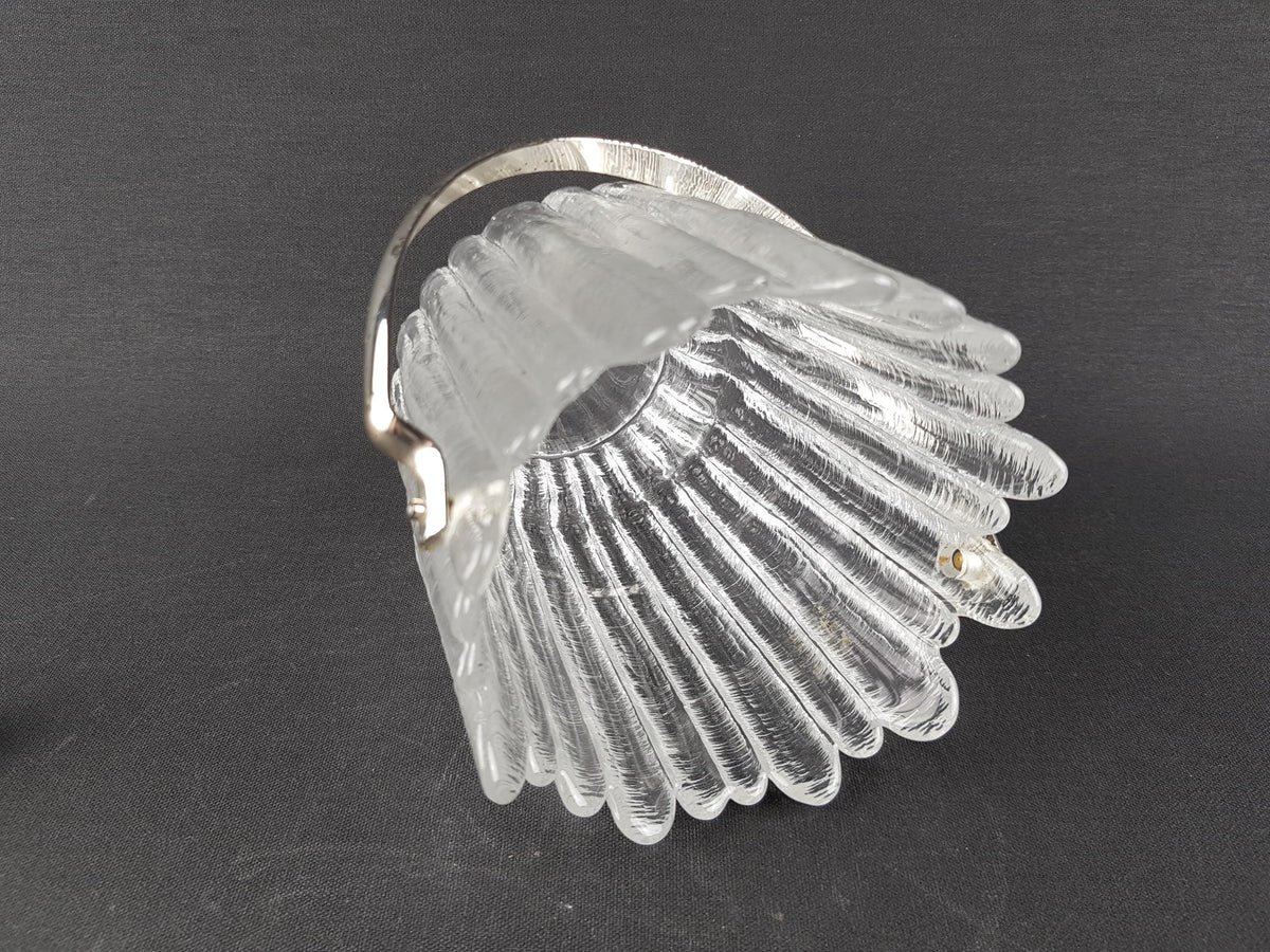 Vintage ANNA HUETTE Ice Cooler, Textured Glass German Glass Art 1970s