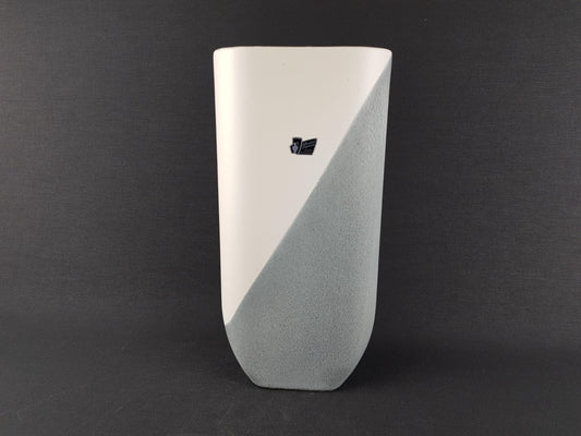 Vintage SILBERDISTEL Keramik White and Grey Vase 209/30 West German Pottery 1970s