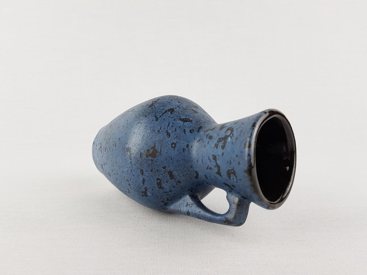 Vintage SCHEURICH KERAMIK Blue Vase with Speckled decor 405-13.5 West German Pottery 1970s