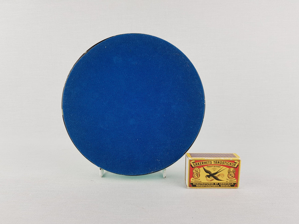 Vintage FONTANA ARTE Turquoise Mirrored Valet Tray by Gallotti and Radice, Italian Design Glass Art ca. 1960