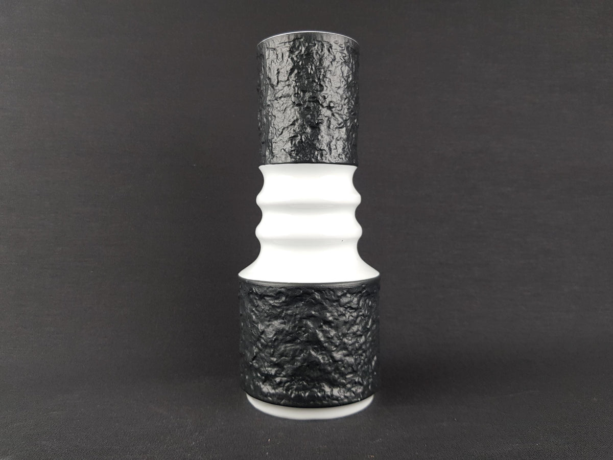 Vintage KERAFINA Porzellanfabrik Black and White Biscuit Porcelain Vase 599/2 – Royal KPM Bavaria – West Germany 1970s