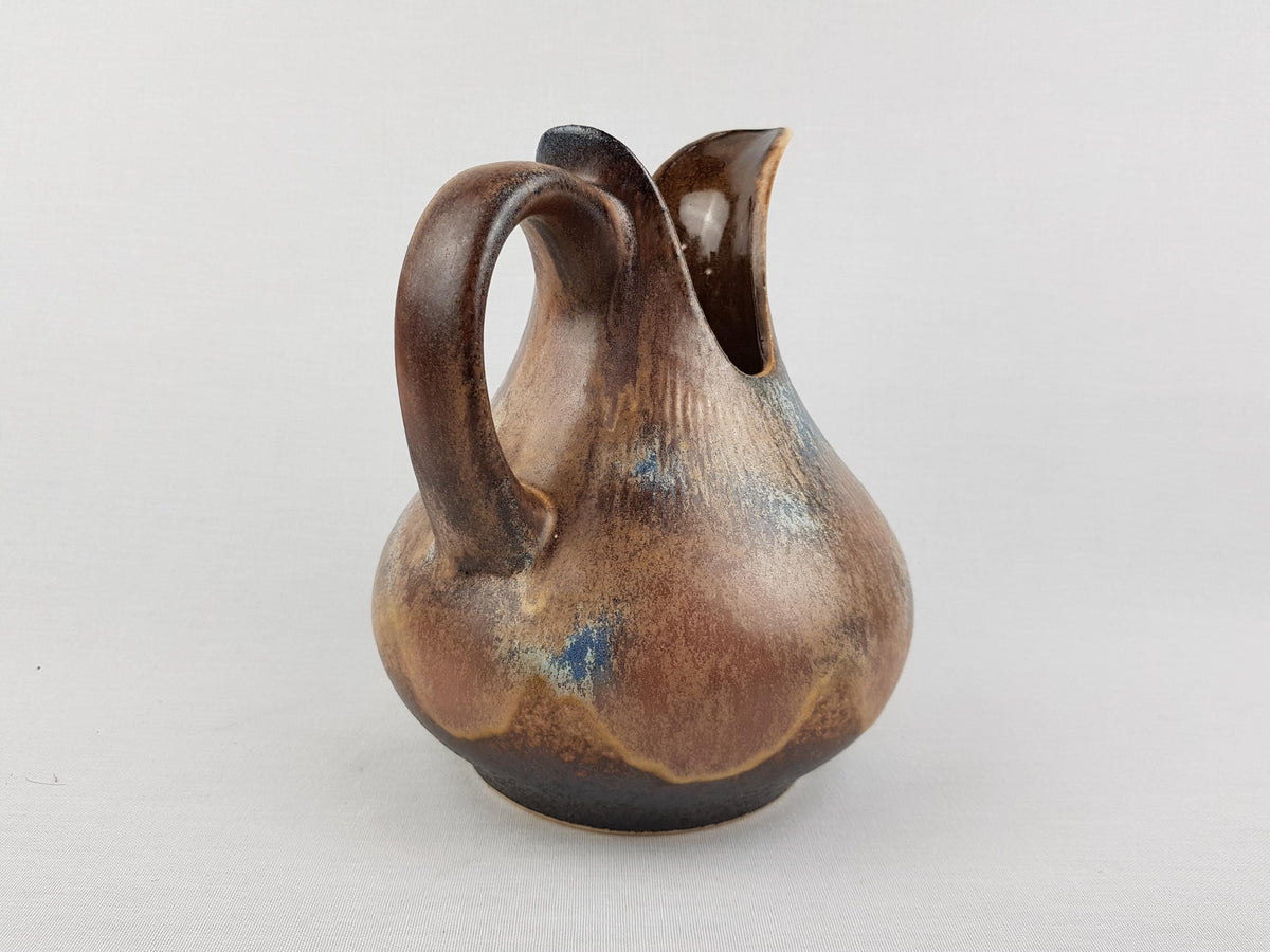 Vintage DUMLER UND BREIDEN Brown Pitcher Vase 056/20 West German Pottery 1960-70s