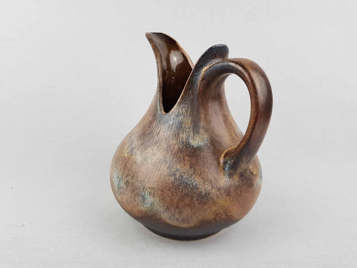 Vintage DUMLER UND BREIDEN Brown Pitcher Vase 056/20 West German Pottery 1960-70s