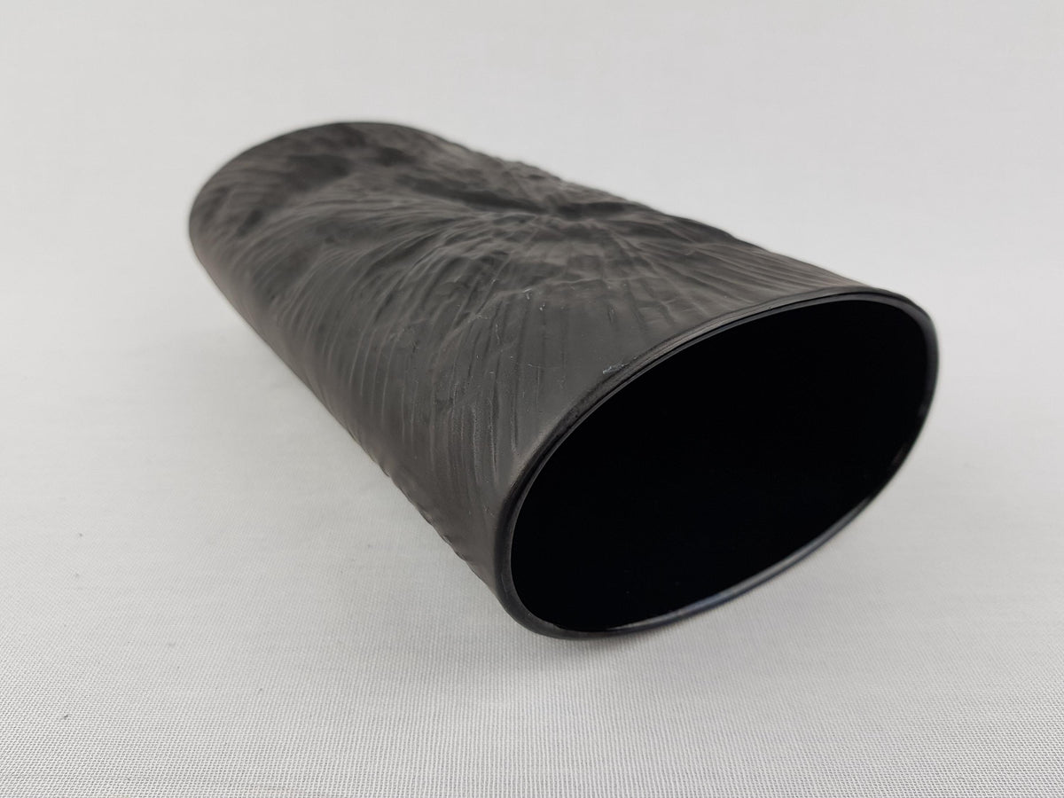 Rare Vintage ROSENTHAL Studio Linie Porcelaine Noire Relief Vase by Martin Freyer West Germany 1970s