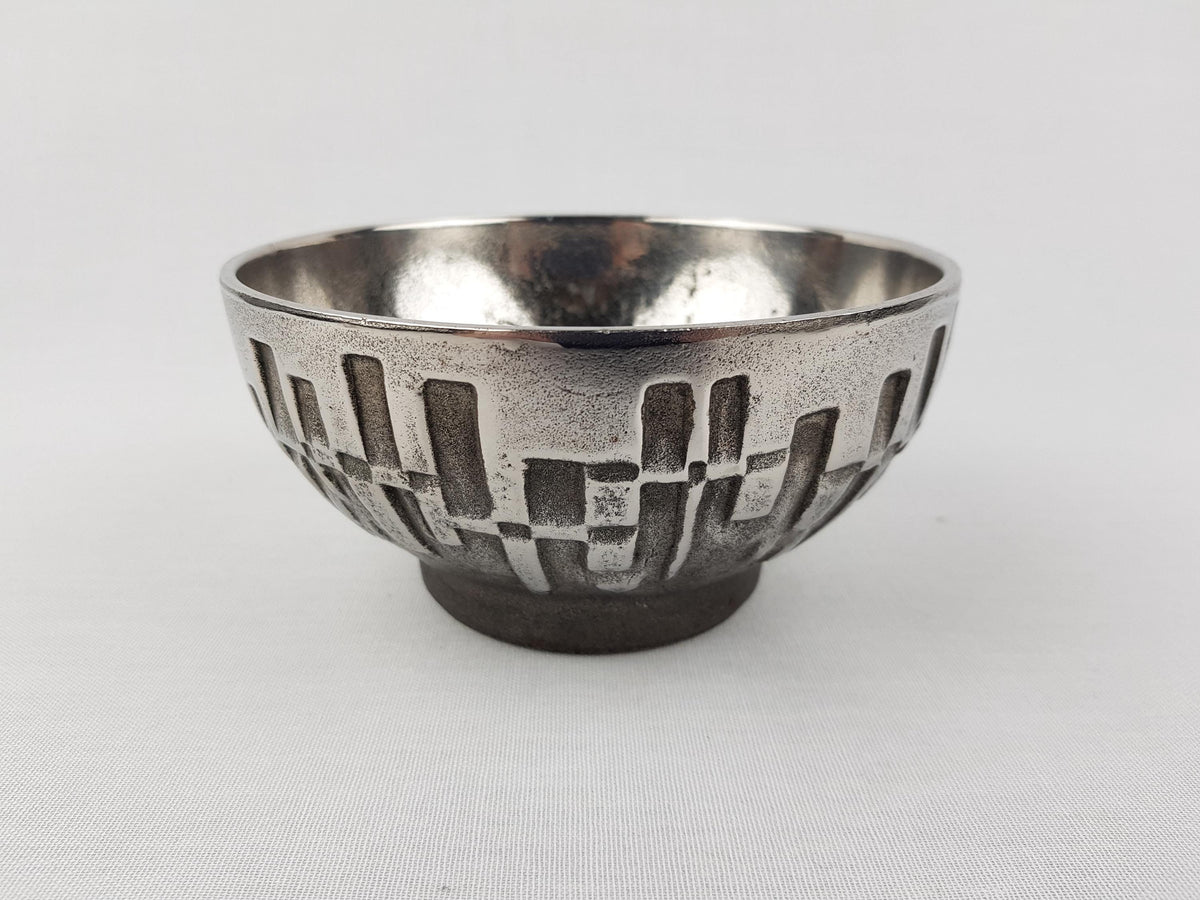 Vintage OLAV JOA Brutalist Sculptural Cast Stainless Steel Bowl 18-8 Norway Design 1960s