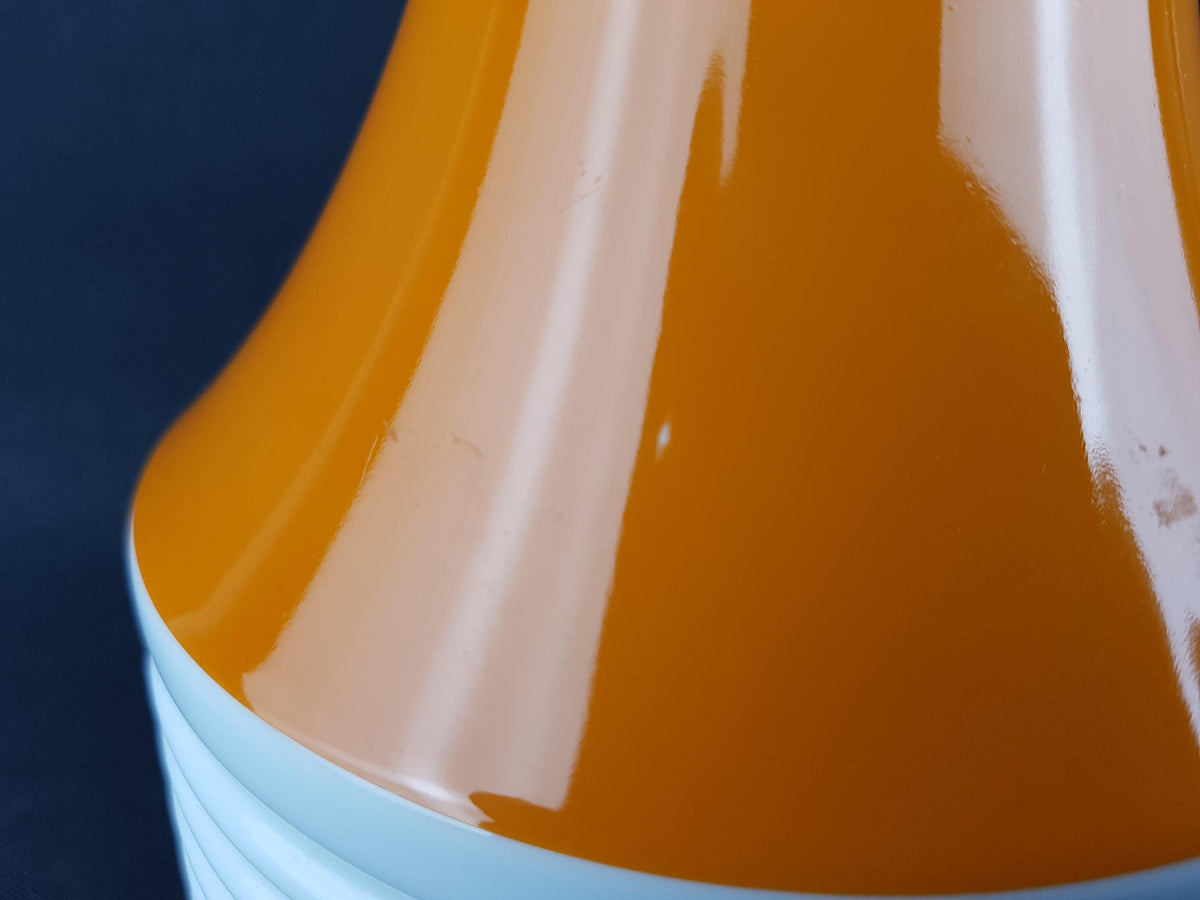 Vintage SCHUMANN ARZBERG Orange, Brown and White Porcelain Vase Bavaria Germany 1970s