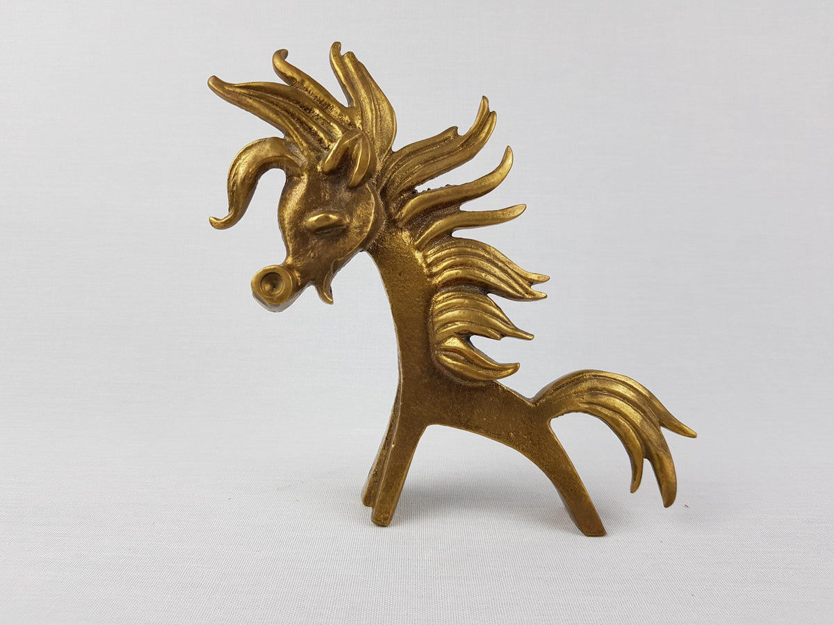 Vintage WALTER BOSSE Brass Horse for Hertha Baller Austrian Mid-century Design 1950s-60s