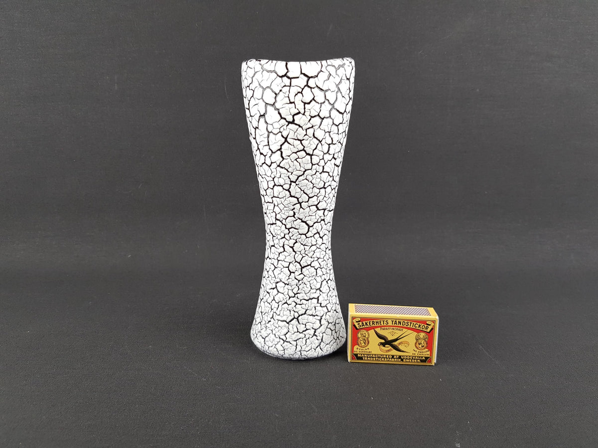 Vintage JASBA KERAMIK White Fat Lava Vase 583 20 with Cortina Decor West German Pottery 1950s