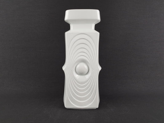 Vintage KERAFINA Porzellanfabrik White Biscuit Porcelain Vase from the Swing Series 796/26 – Royal KPM Bavaria – West Germany 1970's