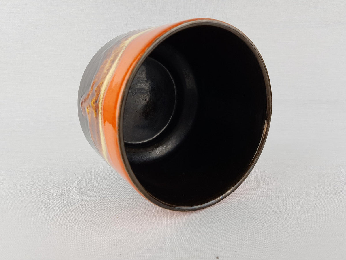 Vintage DUMLER AND BREIDEN Keramik Brown and Orange Fat Lava Flower Pot Planter 715 16 West German Pottery 1960s 1970s