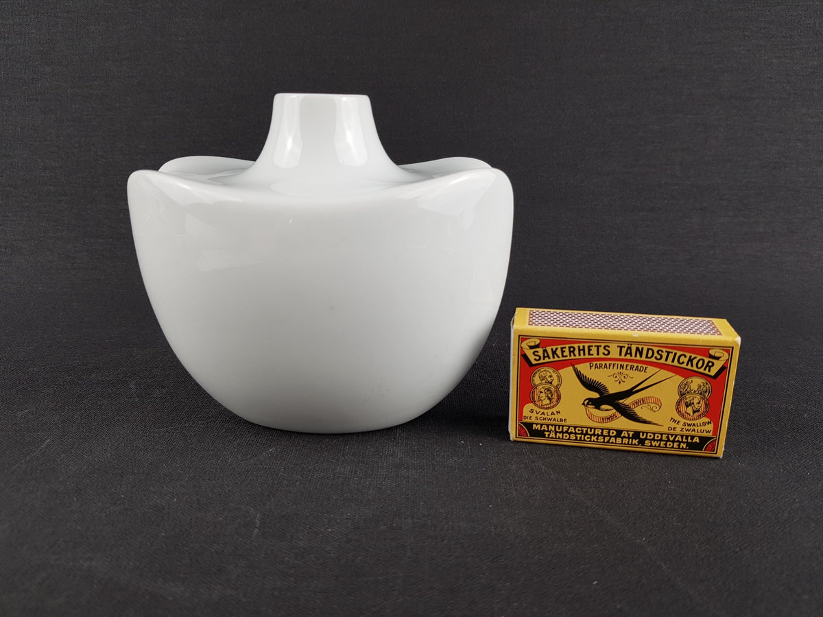Vintage FURSTENBERG PORZELLAN White Vase by E.A. Sundermann 1970s