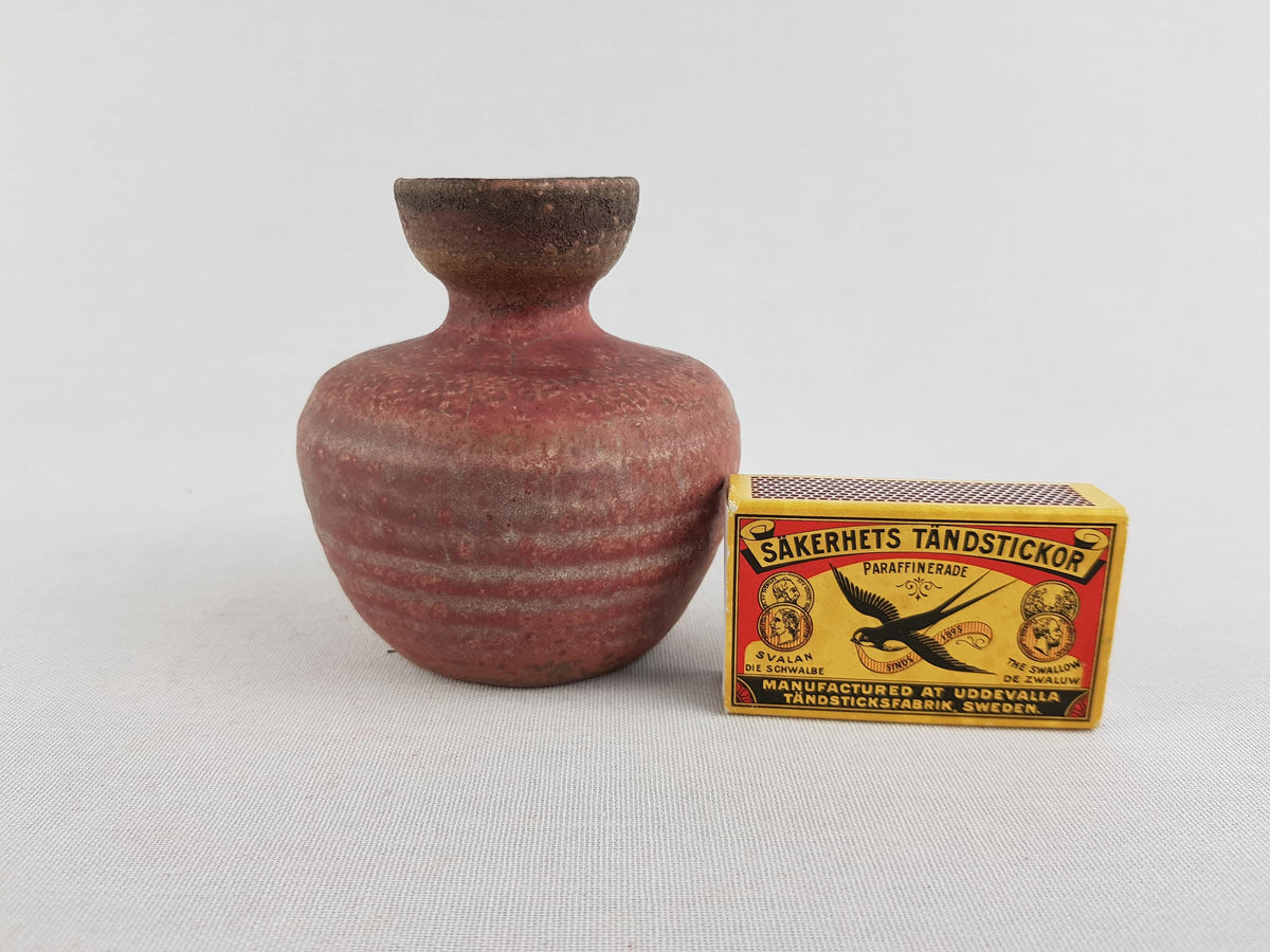 Small Vintage Mobach Keramiek Pink Studio Pottery Vase | Dutch Ceramic Vase 1960s 1970s | Mid Century Modern