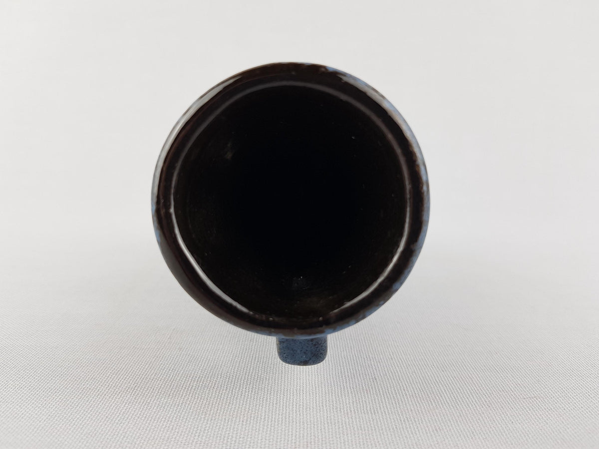 Vintage SCHEURICH KERAMIK Blue Vase with Speckled decor 405-13.5 West German Pottery 1970s