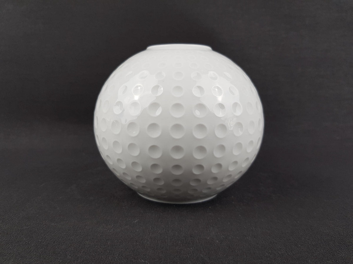 Vintage ARZBERG Porcelain Glossy White Ball Vase Model 49 Bavaria Germany 1970s