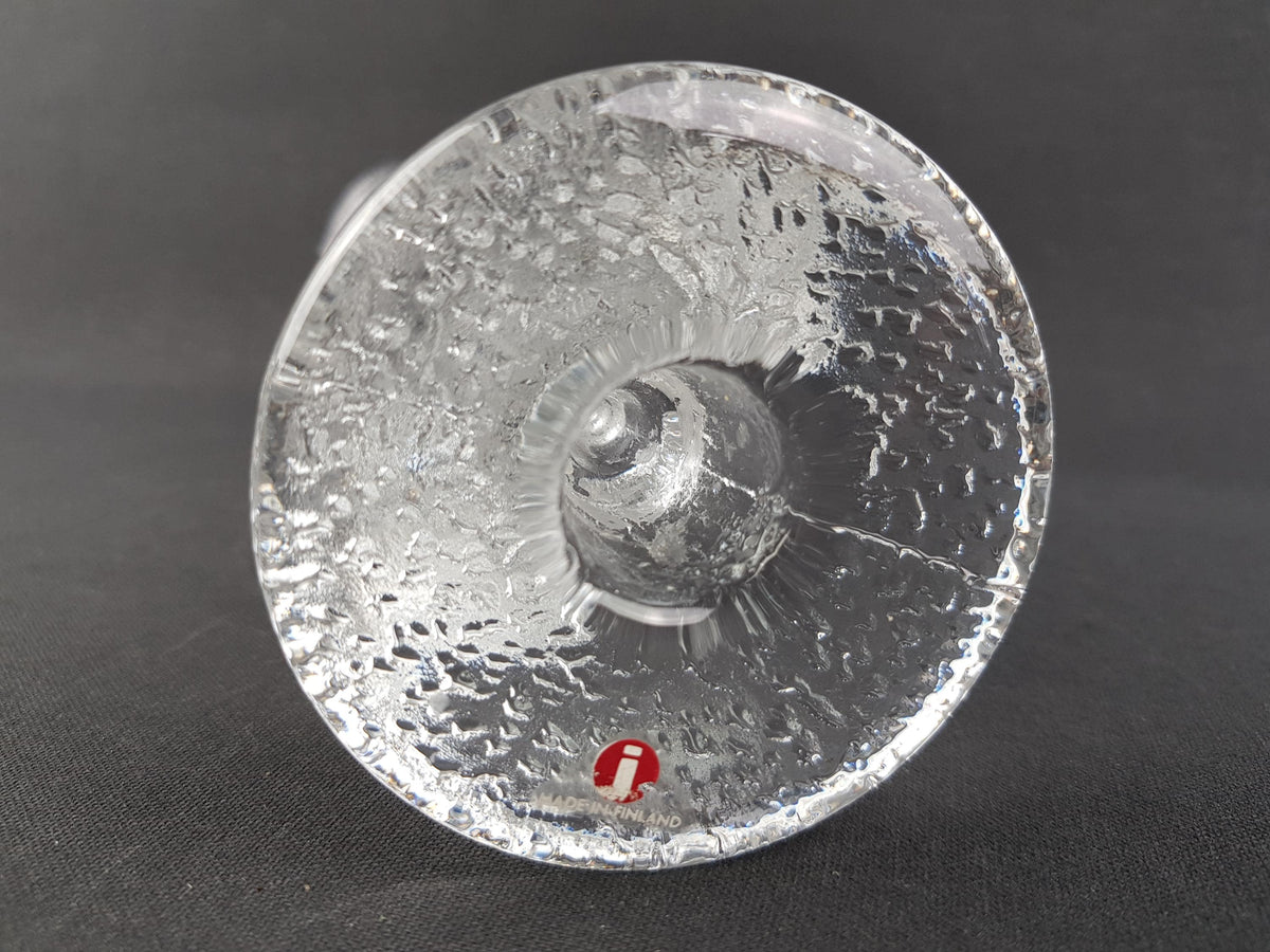 Vintage IITTALA Glass Candleholder 6 Rings Festivo by Timo Sarpaneva Signed Finland 1967