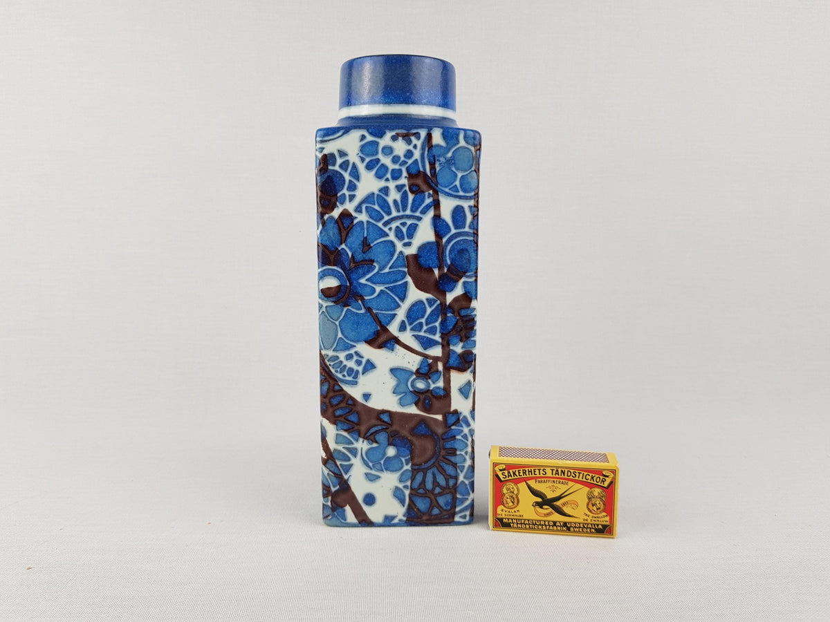 Vintage ROYAL COPENHAGEN Blue Vase from the Baca Design Line by Johanne Gerber from Denmark Danish Pottery 1960-70s