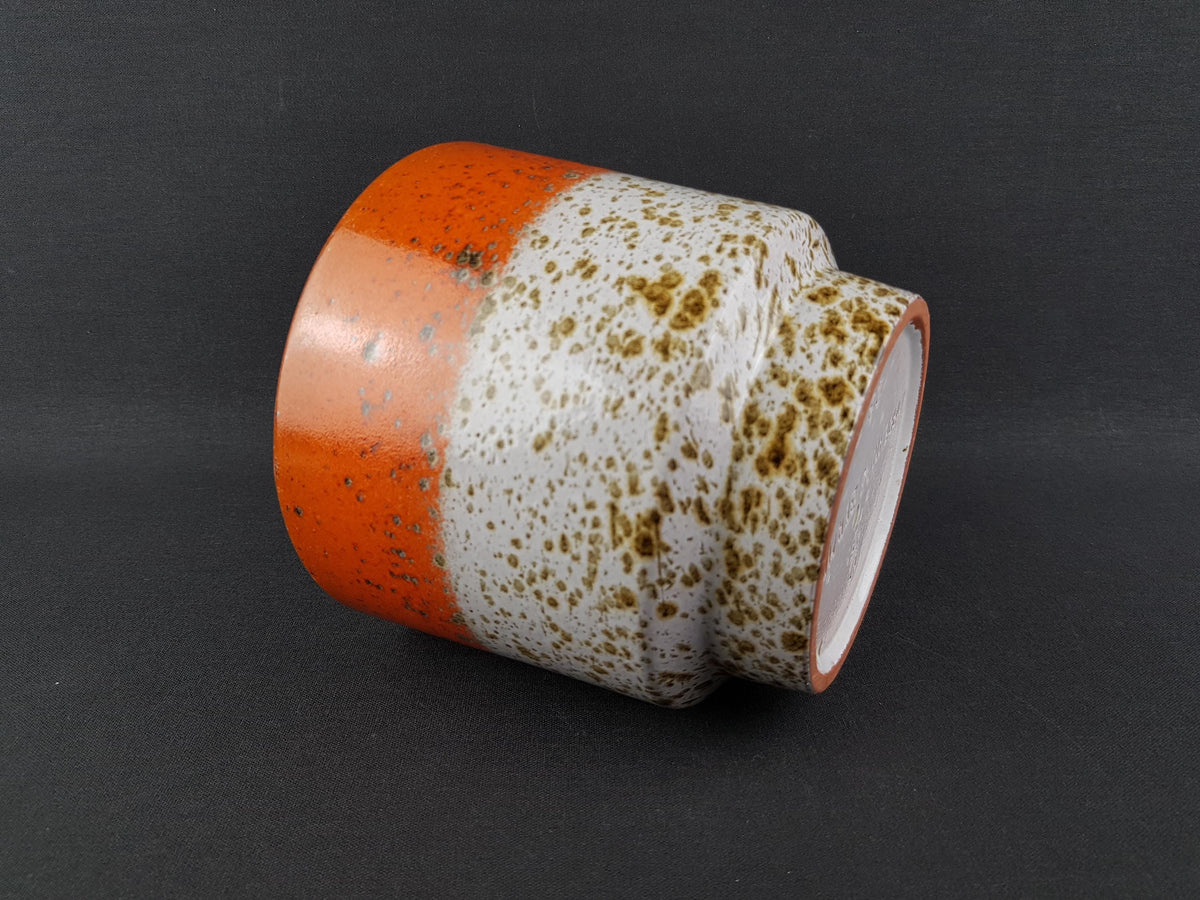 Vintage MAREI KERAMIK Orange Fat Lava Planter / Flower Pot with Berlin decor 12/3 West German Pottery 1970s