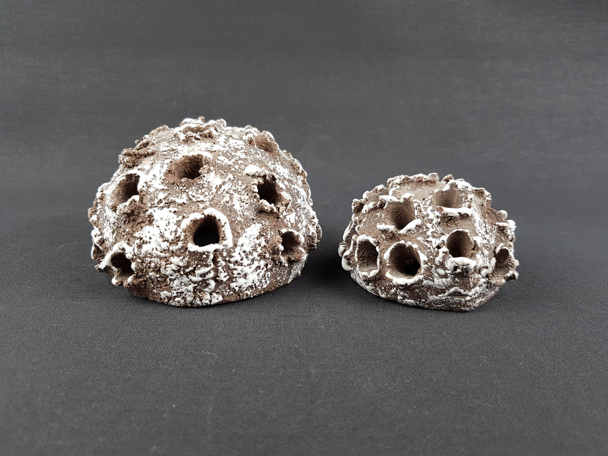 Set of Two RARE Vintage GUDRUN BAUDISCH Metallic Golden Hedgehog Figurines For Hallstatt Austria 1960s