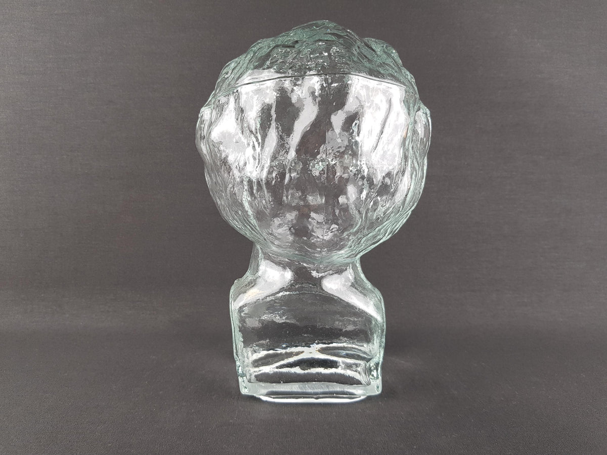 Vintage INGRID GLAS Glass Head Phone Holder, Hat Cap Wig Holder Glass Bust of Ludwig von Beethoven West Germany 1960-70