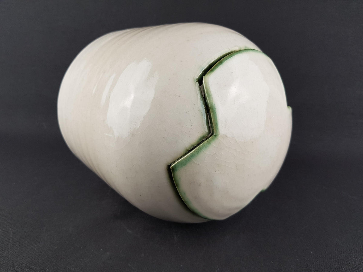 Vintage MOBACH KERAMIEK "Scheurbol" Art Piece designed by Piet Knepper 1980s Dutch Pottery