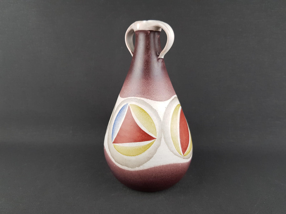 Vintage KROSSELBACH Handpainted Handled Vase by Cläre Zange and Karl-Heinz Loffler 19 West German Pottery 1950s