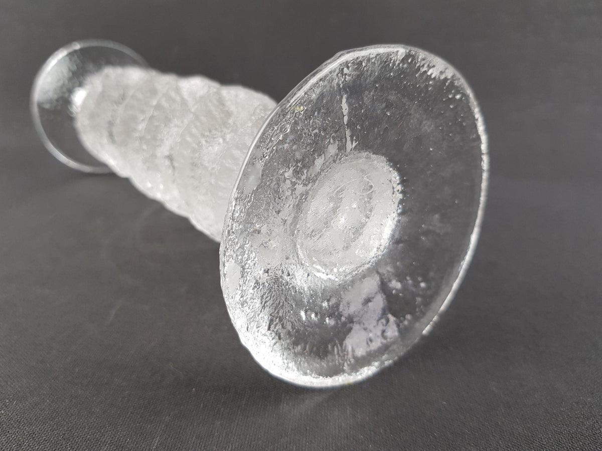 Vintage IITTALA Glass Candleholder 6 Rings Festivo by Timo Sarpaneva Signed Finland 1967