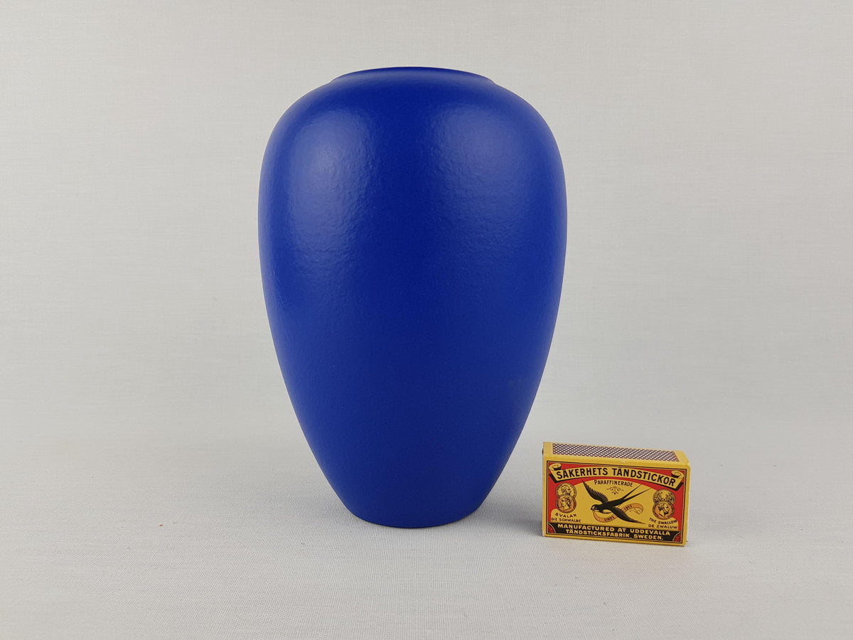 Vintage TONART VERVERS Cobalt Blue Vase German Pottery Westerwald 1990s
