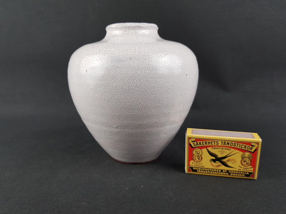 Vintage OTTO MEIER German Studio Art Pottery Vase with Craquele Glaze 1950's Germany