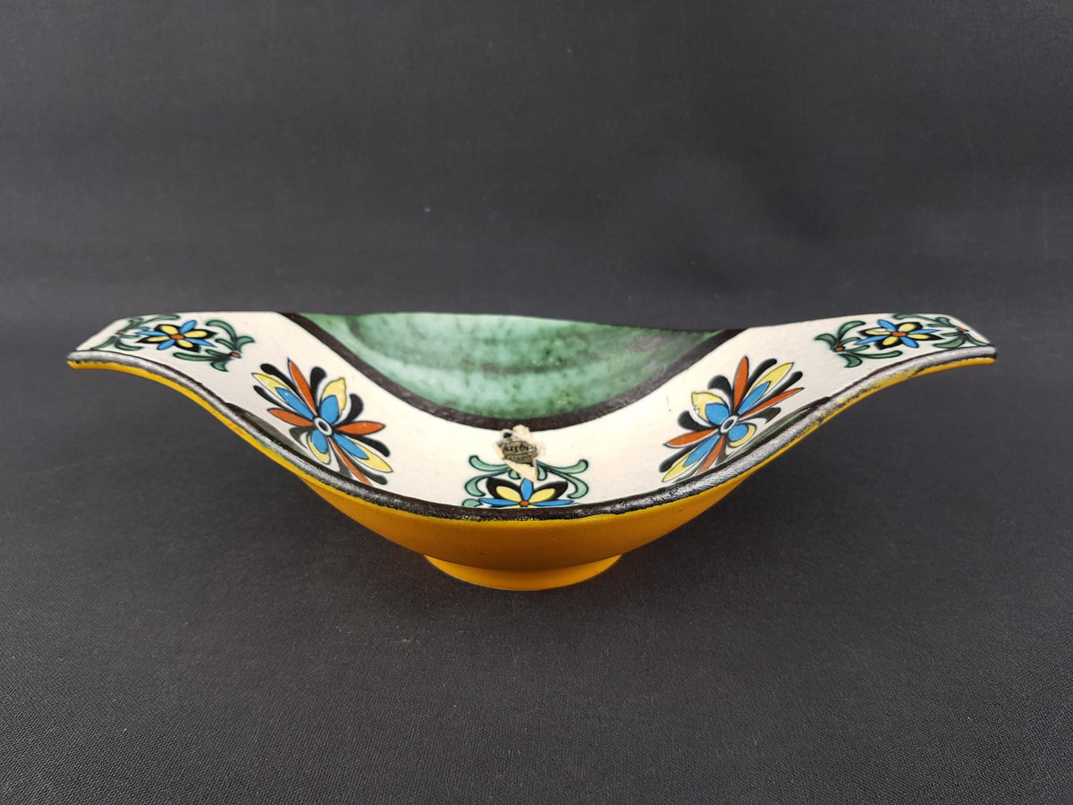 Vintage JASBA KERAMIK Handpainted Bowl "Schiras" Decor 665 20 West German Pottery 1950s