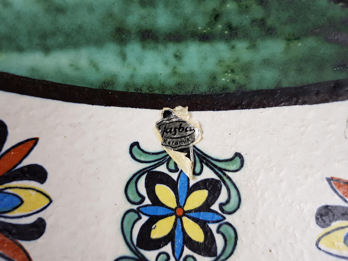 Vintage JASBA KERAMIK Handpainted Bowl "Schiras" Decor 665 20 West German Pottery 1950s