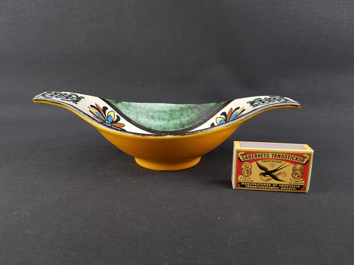 Vintage JASBA KERAMIK Handpainted Bowl "Schiras" Decor 665 20 West German Pottery 1950s
