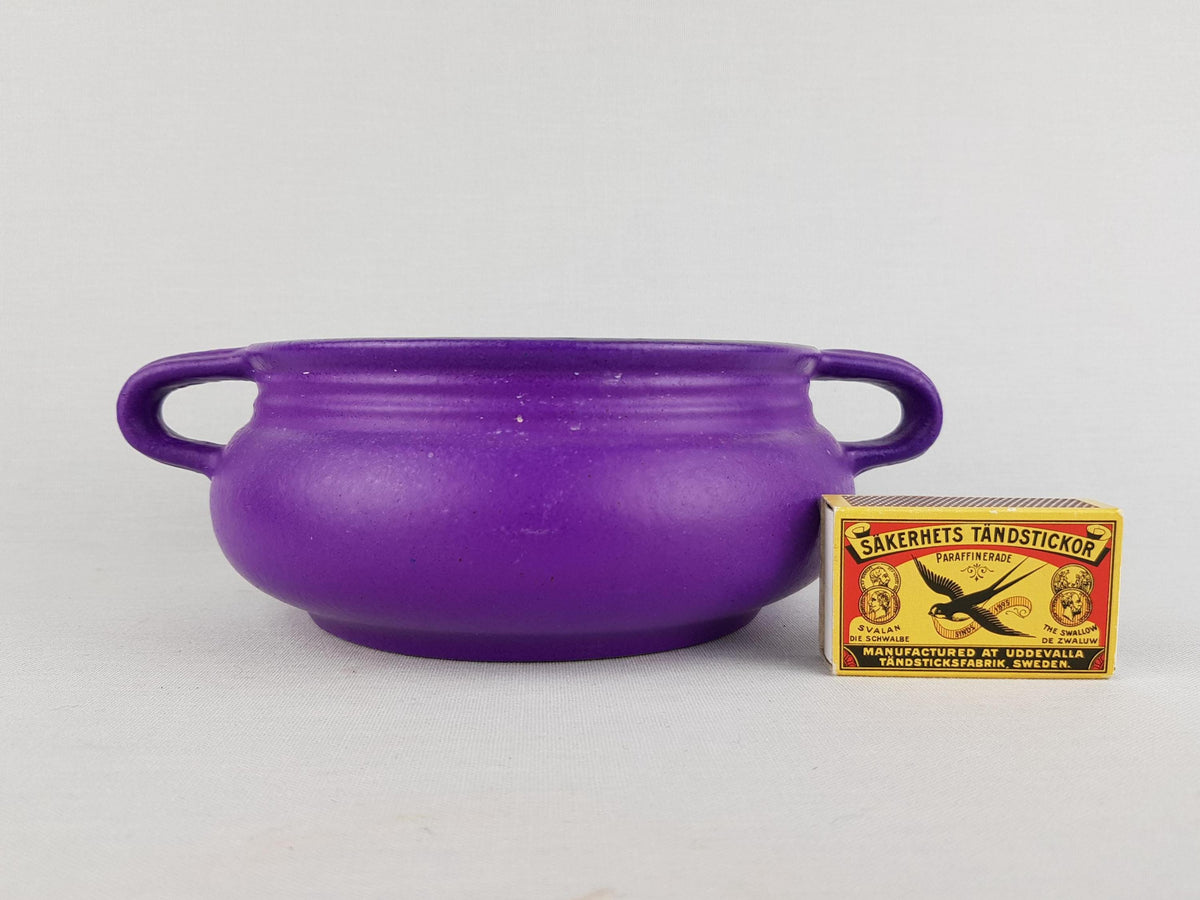 Vintage MAREI KERAMIK Handled Purple Bowl 7202 West German Pottery 1970s