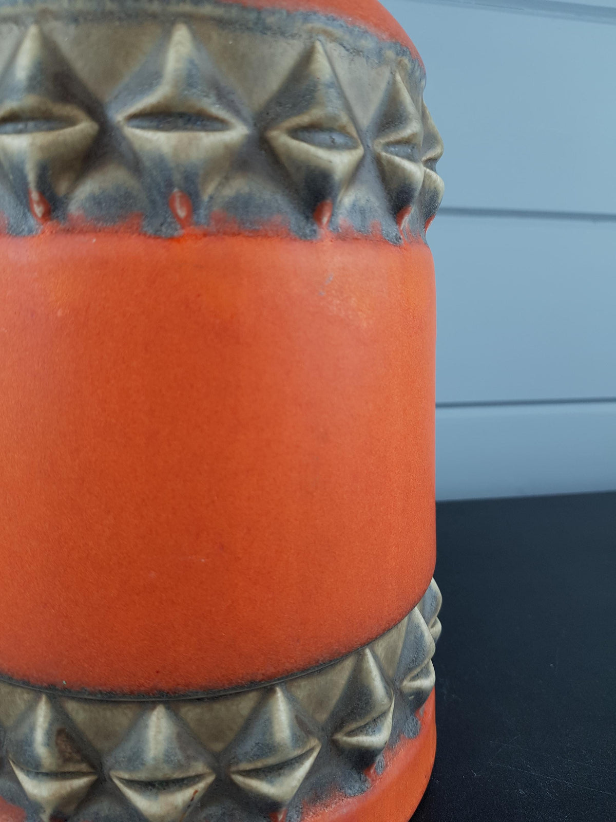 Vintage Übelacker (Ü-Keramik) Orange Vase – Model 1320/30 – West German Pottery – 1970s
