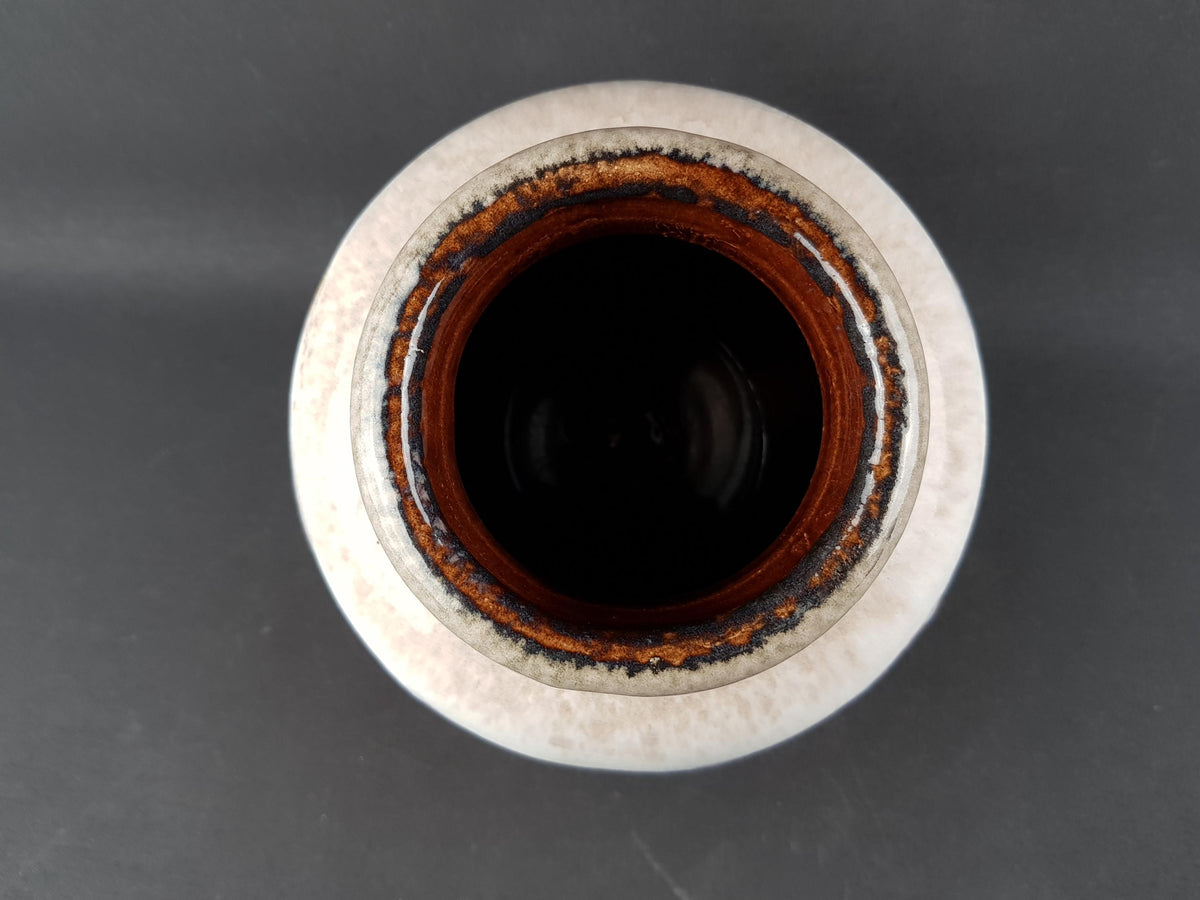 Vintage SCHEURICH KERAMIK Orange, Brown and Beige CERAMOS Vase 284 19 West Geman Pottery 1970s