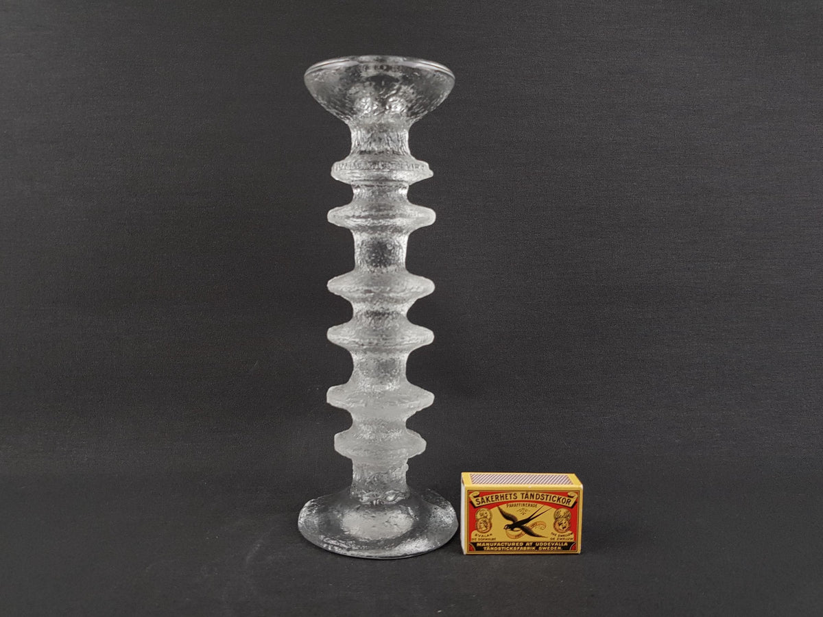 Vintage IITTALA Glass Candleholder 6 Rings Festivo by Timo Sarpaneva Signed Finland 1967