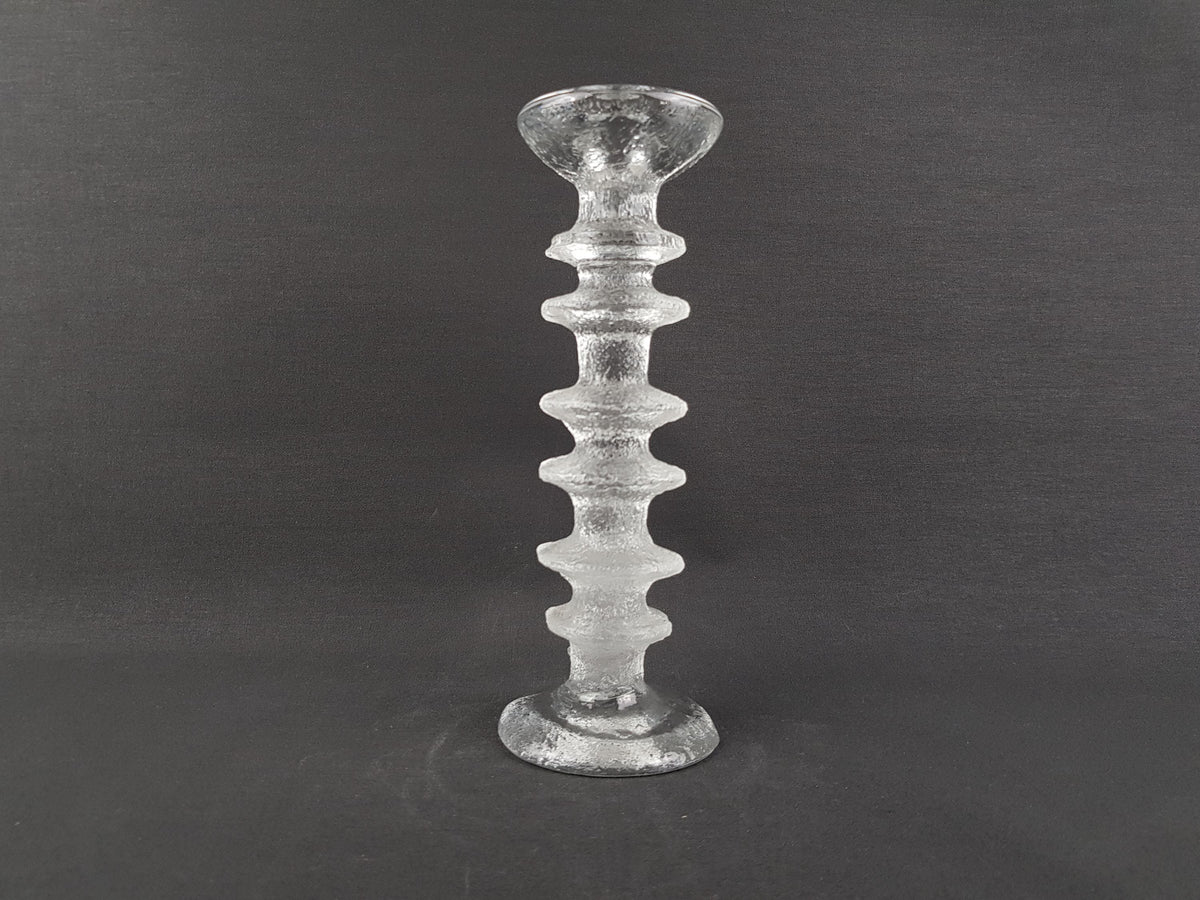 Vintage IITTALA Glass Candleholder 6 Rings Festivo by Timo Sarpaneva Signed Finland 1967