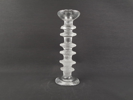 Vintage IITTALA Glass Candleholder 6 Rings Festivo by Timo Sarpaneva Signed Finland 1967